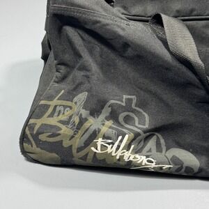 Billabong Black Duffle Bag Graffiti Logo Surf Travel Gym Canvas Bag